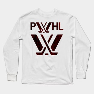 Distresed red Montreal pwhl logo Long Sleeve T-Shirt